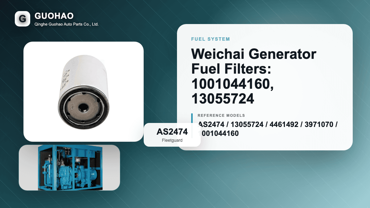 Weichai Generator Fuel Filters: 1001044160, 13055724