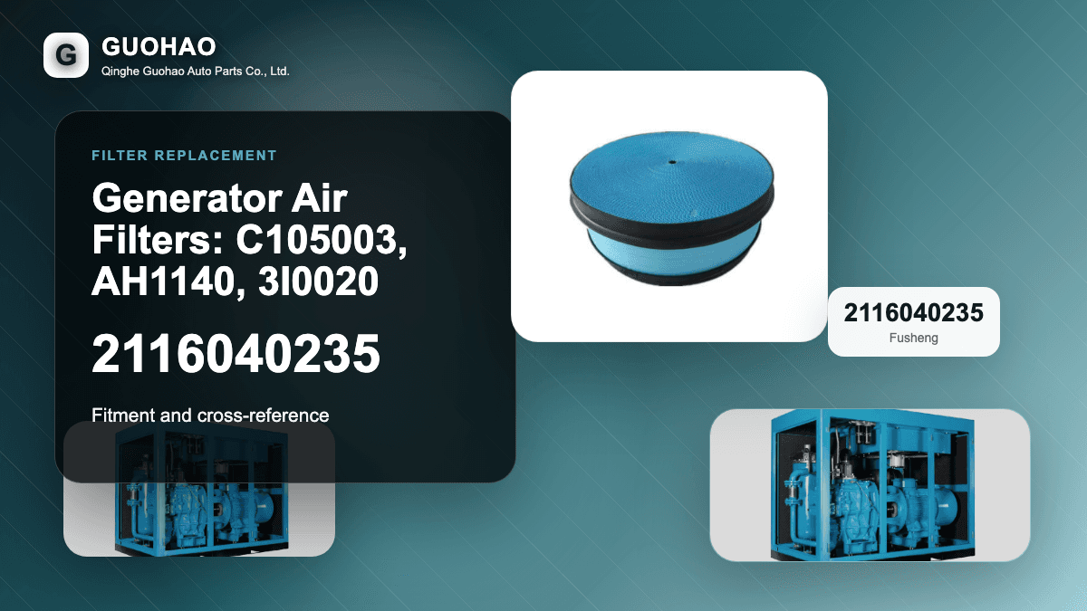 Generator Air Filters: C105003, AH1140, 3I0020
