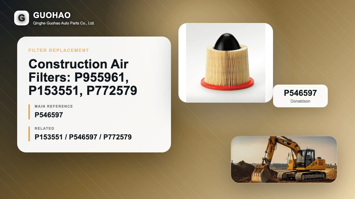 Construction Air Filters: P955961, P153551, P772579