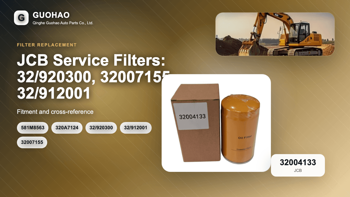 JCB Service Filters: 32/920300, 32007155, 32/912001