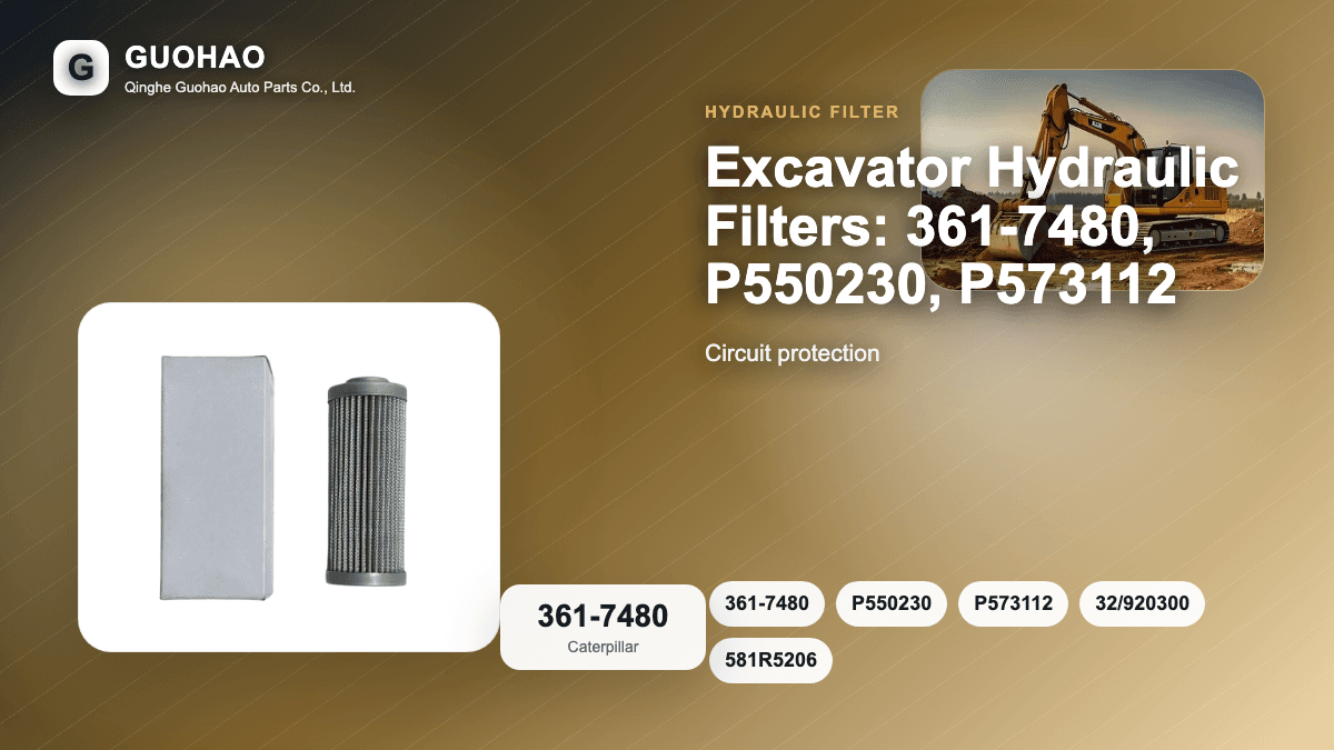 Excavator Hydraulic Filters: 361-7480, P550230, P573112
