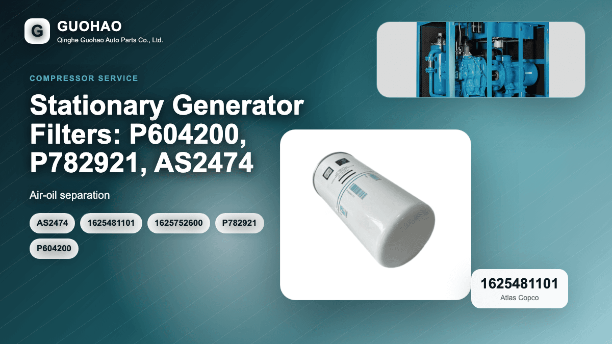 Stationary Generator Filters: P604200, P782921, AS2474