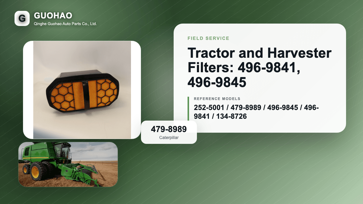 Tractor and Harvester Filters: 496-9841, 496-9845