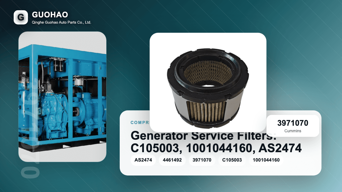 Generator Service Filters: C105003, 1001044160, AS2474