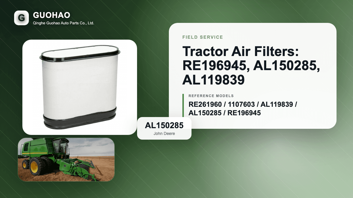 Tractor Air Filters: RE196945, AL150285, AL119839